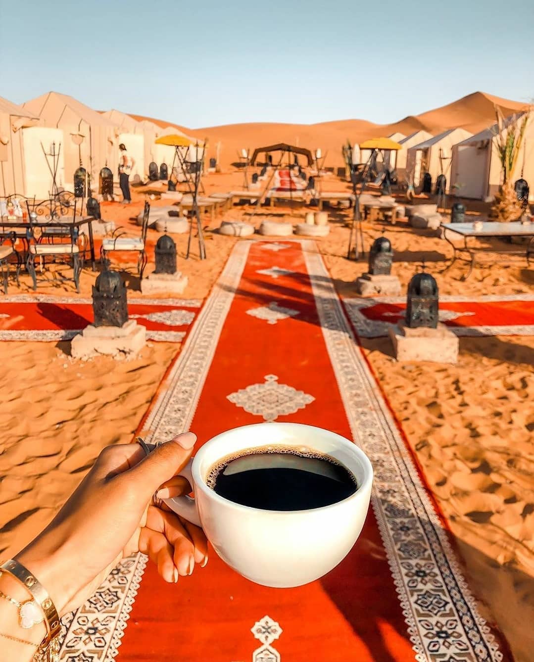 Merzouga desert tent sahara sunset sunrise