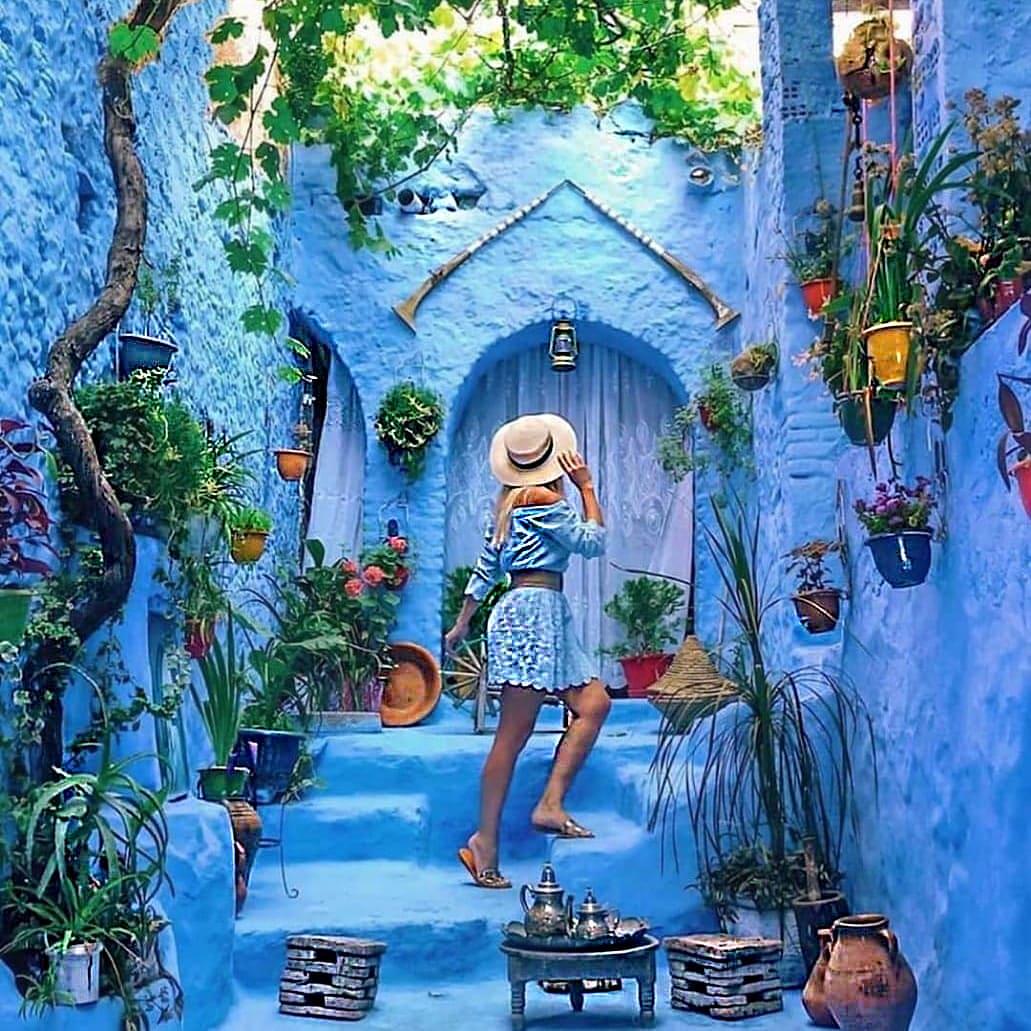 pearl city of Chefchaouen, Rif Mountains 